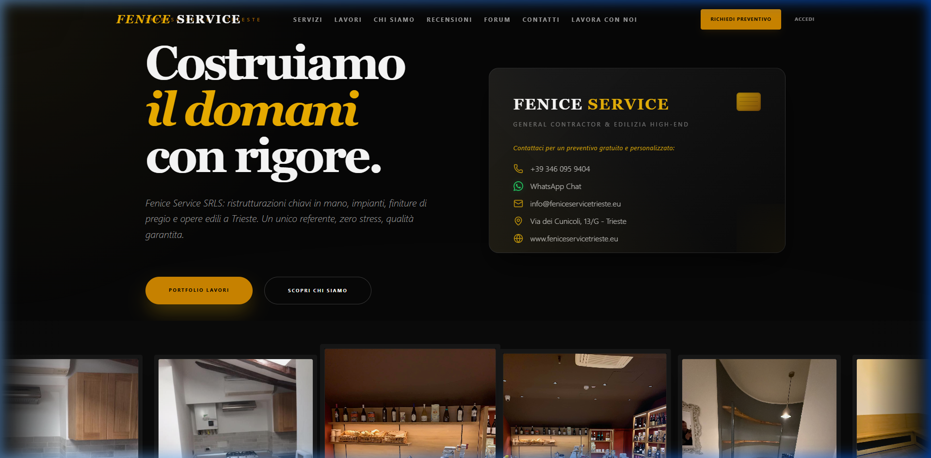 Demo sito web per Fenice Service — Impresa Edile | sviluppo web Trieste